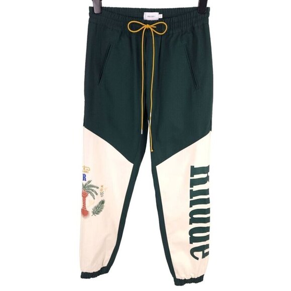 Rhude Flight Pant Size M Mens Green Cotton Track RARE - Picture 2 of 16